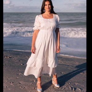 Gal Meets Glam Blakely White Maxi Dress Size 12